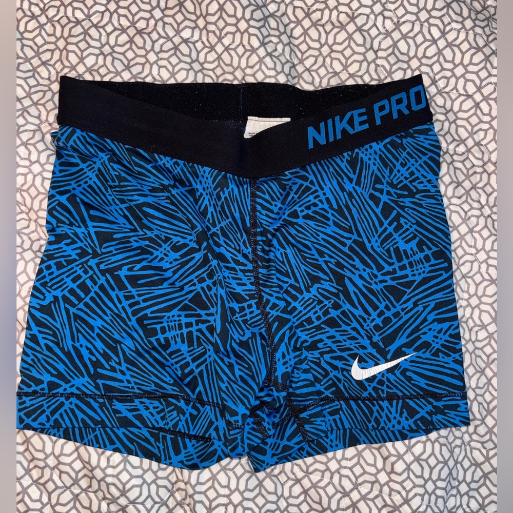 Nike Blue and Black Athletic Shorts